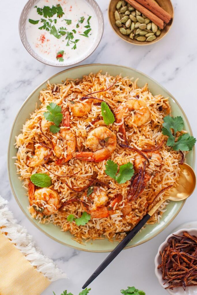 hyderabadi shrimp biryani authentic royal®